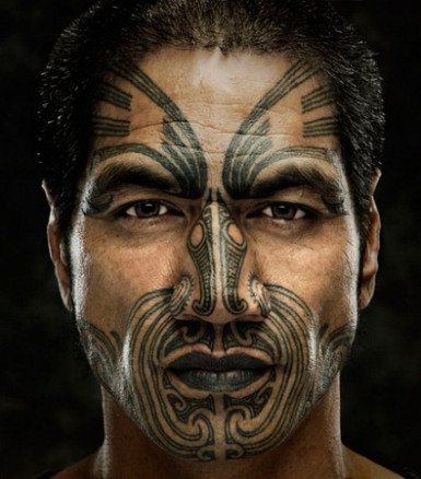 I met a Maori man with a full Face Moku in Edinburgh - I think